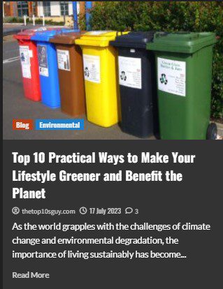 Top 10 Practical Ways to Make Your Lifestyle Greener and Benefit the Planet