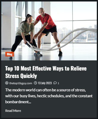 Top 10 Most Effective Ways to Relieve Stress Quickly